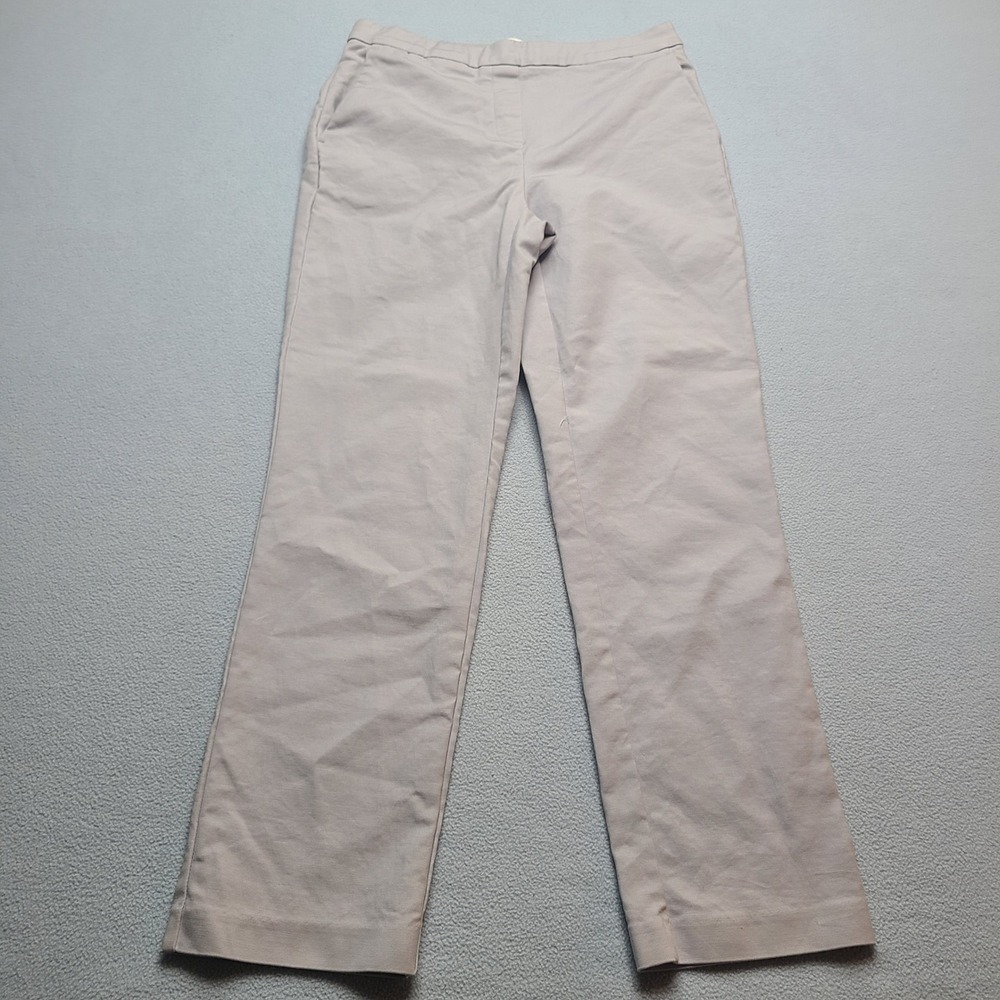 Maison d'Amelie Pants Womens 4 Purple Good Straight Leg Cotton Blend Trousers